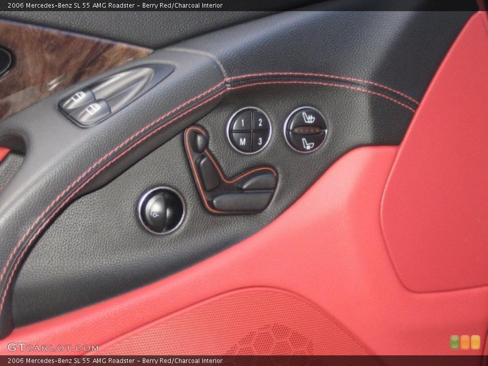 Berry Red/Charcoal Interior Controls for the 2006 Mercedes-Benz SL 55 AMG Roadster #39457111