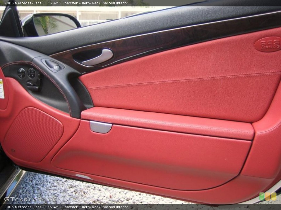 Berry Red/Charcoal Interior Door Panel for the 2006 Mercedes-Benz SL 55 AMG Roadster #39457130