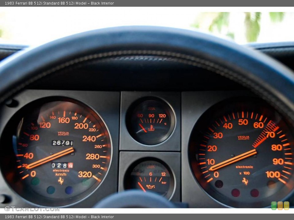 Black Interior Gauges for the 1983 Ferrari BB 512i  #39457642