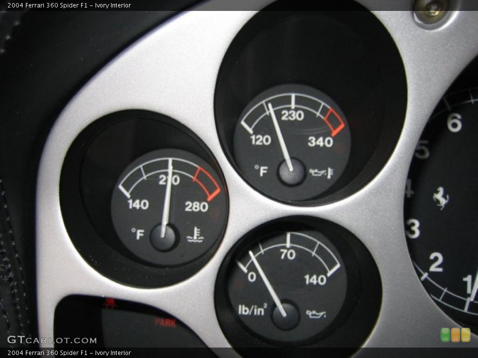Ivory Interior Gauges for the 2004 Ferrari 360 Spider F1 #39459166