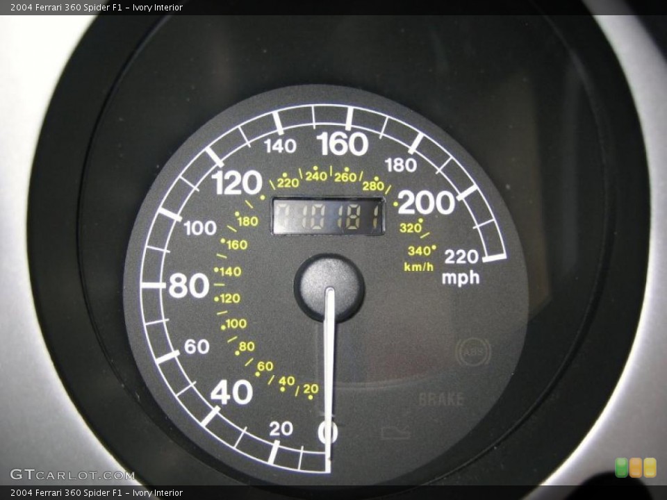 Ivory Interior Gauges for the 2004 Ferrari 360 Spider F1 #39459194