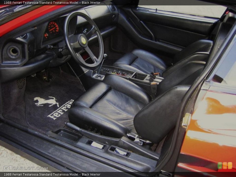 Black Interior Photo for the 1988 Ferrari Testarossa  #39459798