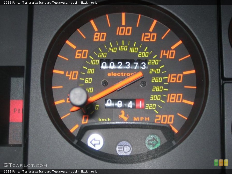 Black Interior Gauges for the 1988 Ferrari Testarossa  #39459890