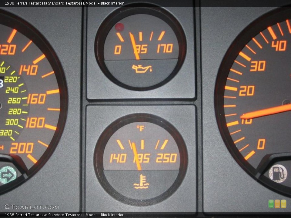 Black Interior Gauges for the 1988 Ferrari Testarossa  #39459906