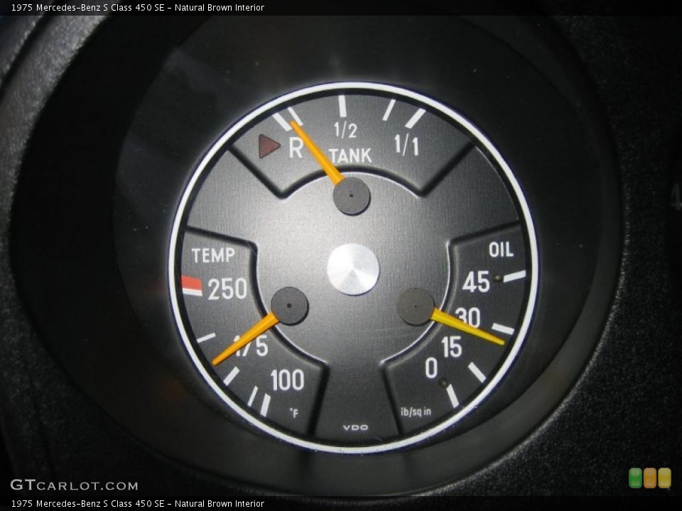Natural Brown Interior Gauges for the 1975 Mercedes-Benz S Class 450 SE #39468058