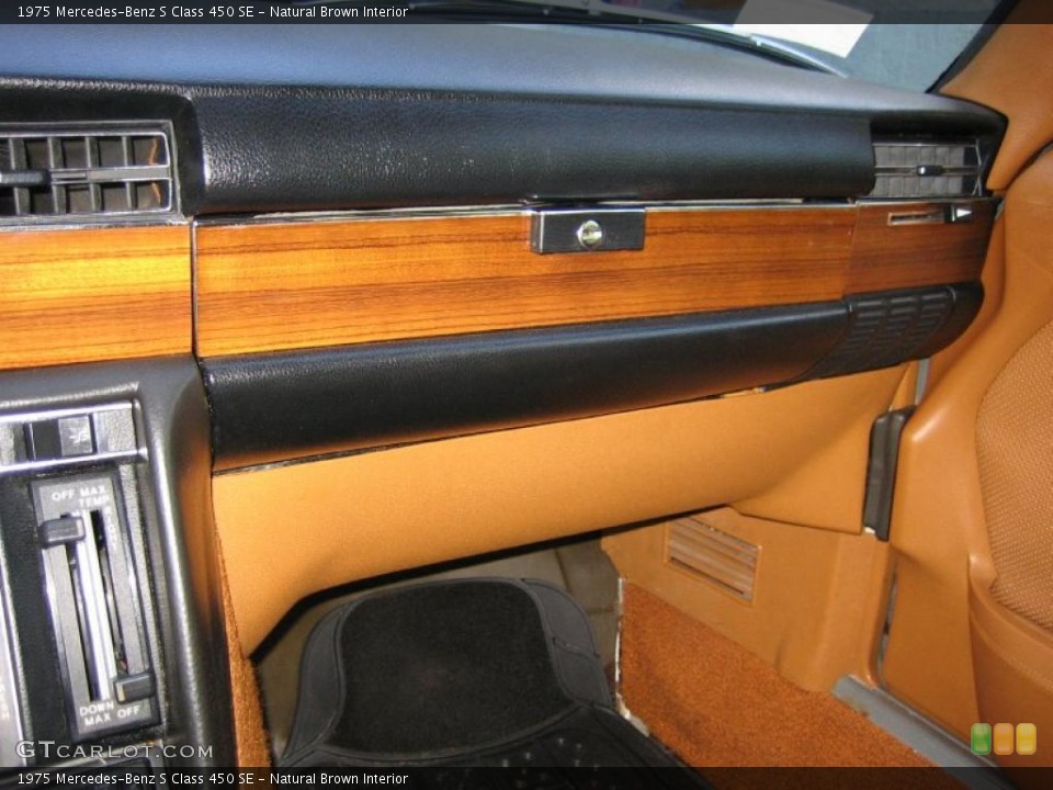 Natural Brown Interior Dashboard for the 1975 Mercedes-Benz S Class 450 SE #39468174