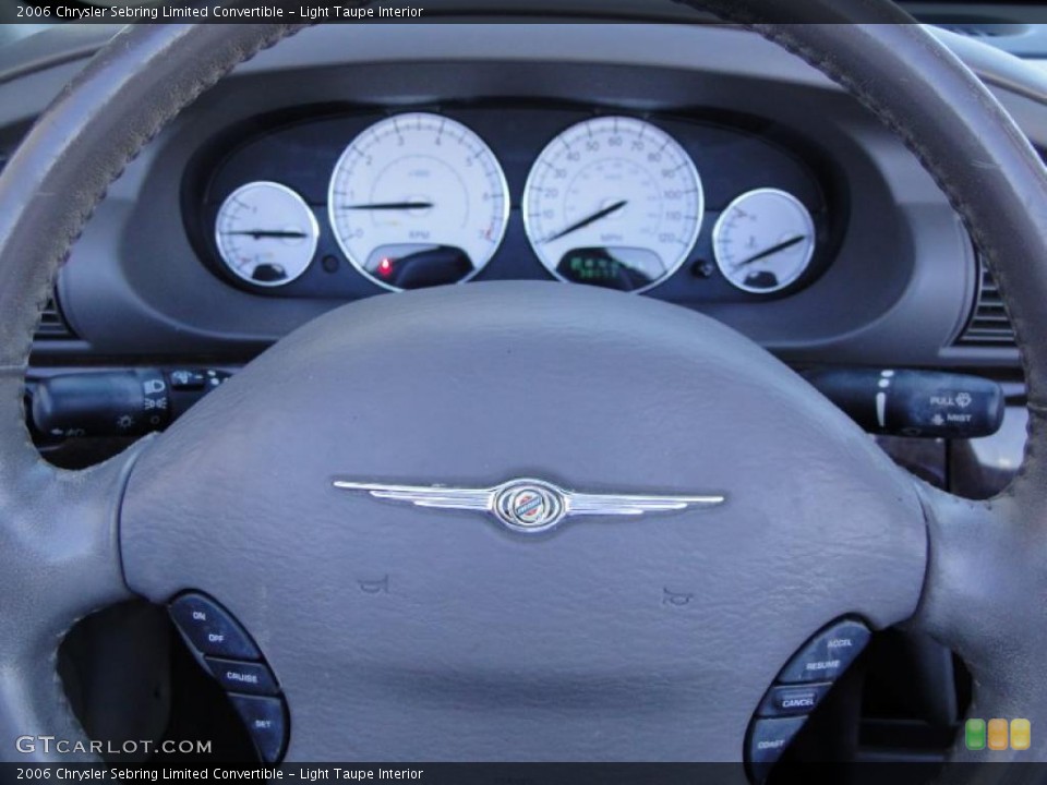 Light Taupe Interior Steering Wheel for the 2006 Chrysler Sebring Limited Convertible #39468630