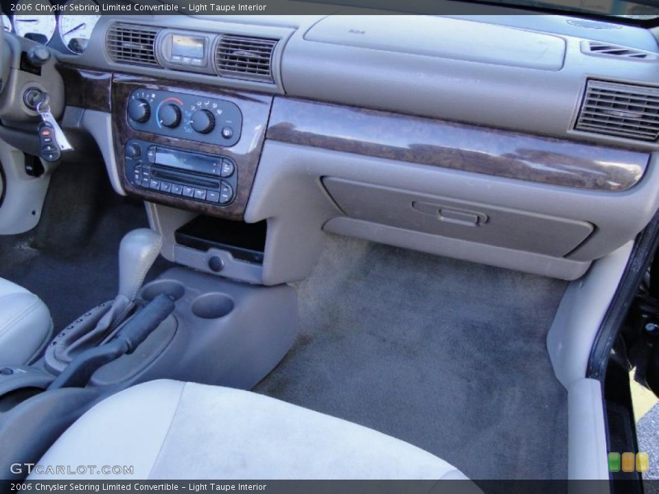 Light Taupe Interior Dashboard for the 2006 Chrysler Sebring Limited Convertible #39468730