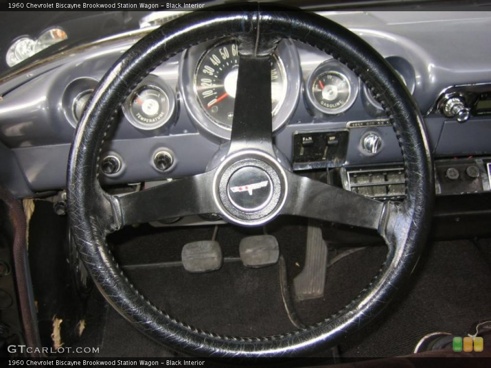 Black Interior Steering Wheel for the 1960 Chevrolet Biscayne Brookwood Station Wagon #39469022