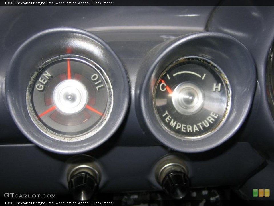 Black Interior Gauges for the 1960 Chevrolet Biscayne Brookwood Station Wagon #39469034