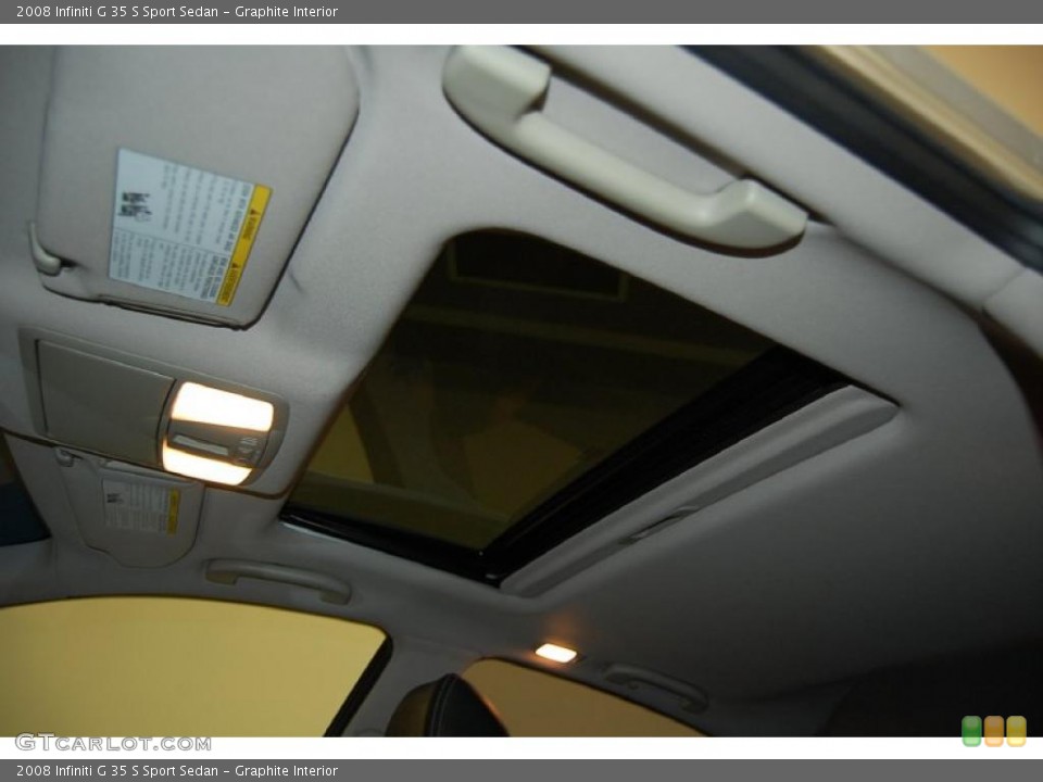 Graphite Interior Sunroof for the 2008 Infiniti G 35 S Sport Sedan #39470050