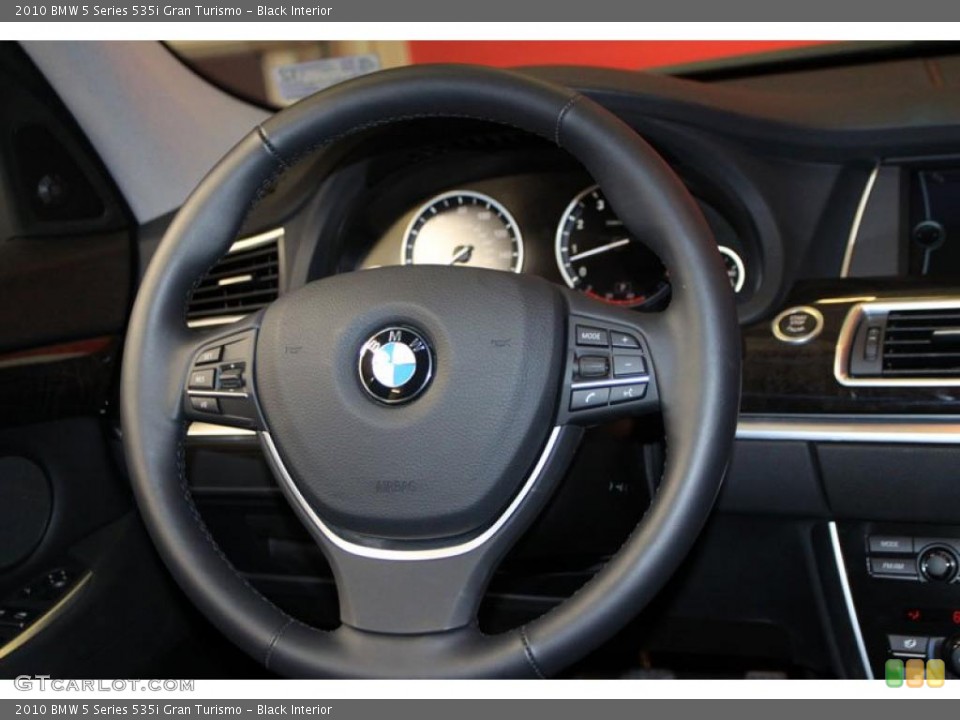 Black Interior Steering Wheel for the 2010 BMW 5 Series 535i Gran Turismo #39472006