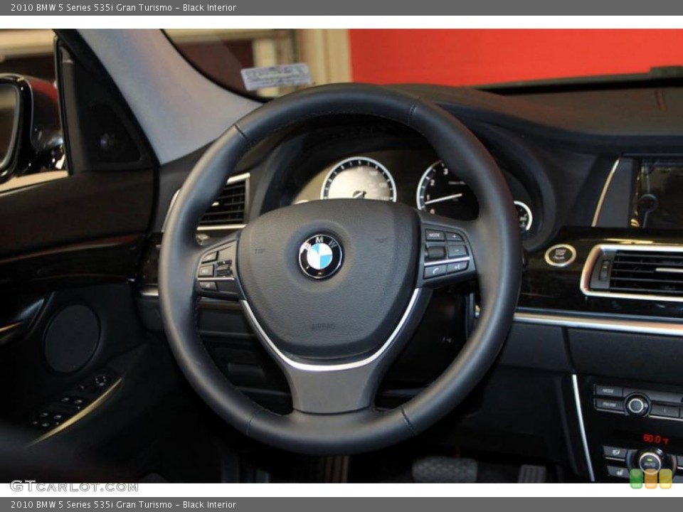 Black Interior Steering Wheel for the 2010 BMW 5 Series 535i Gran Turismo #39472262
