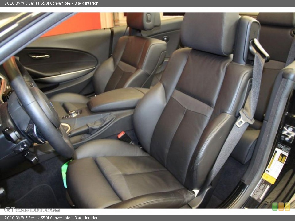 Black Interior Photo for the 2010 BMW 6 Series 650i Convertible #39472786