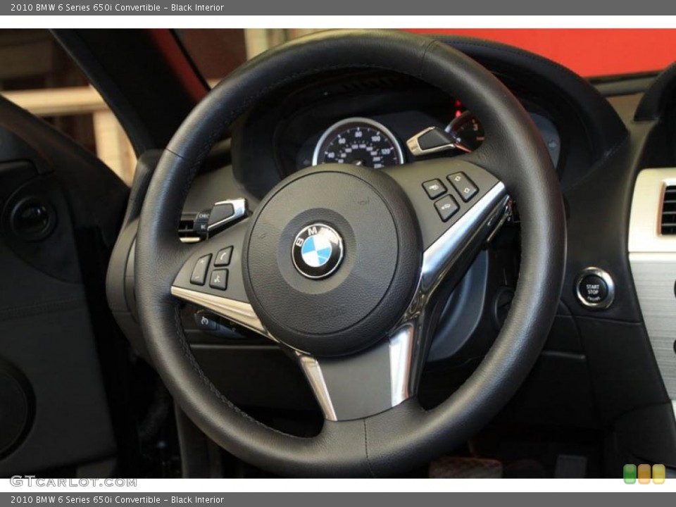 Black Interior Steering Wheel for the 2010 BMW 6 Series 650i Convertible #39472918