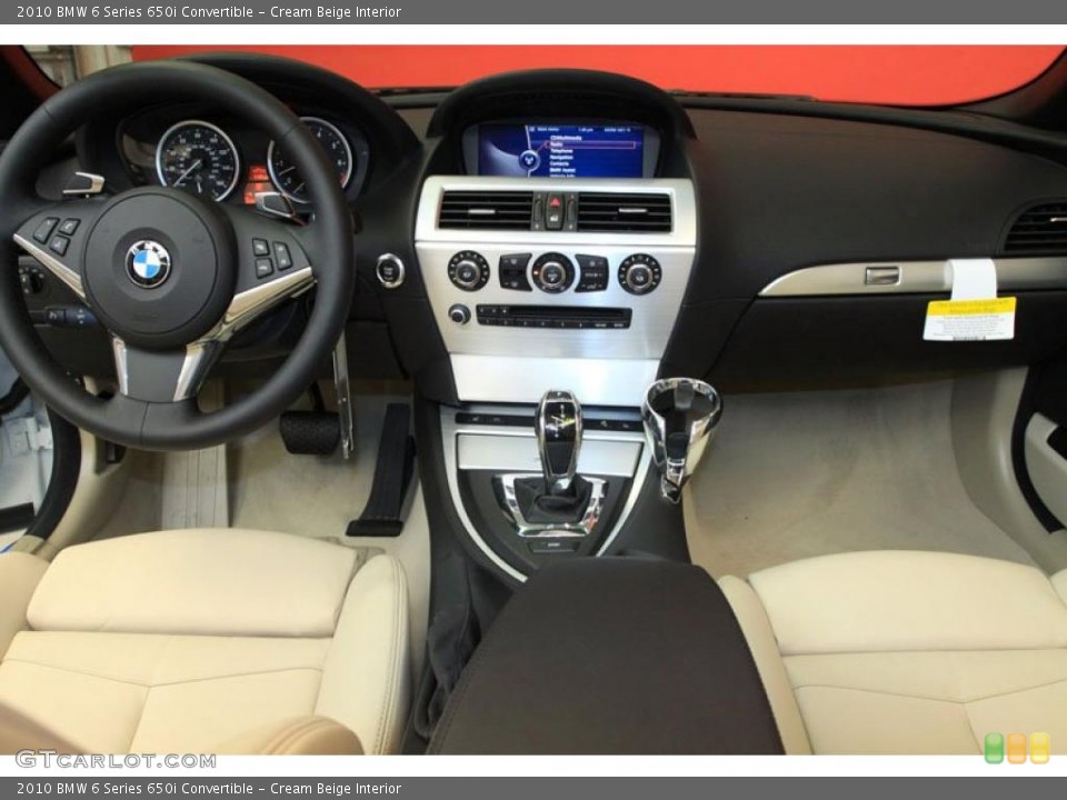 Cream Beige Interior Prime Interior for the 2010 BMW 6 Series 650i Convertible #39473018
