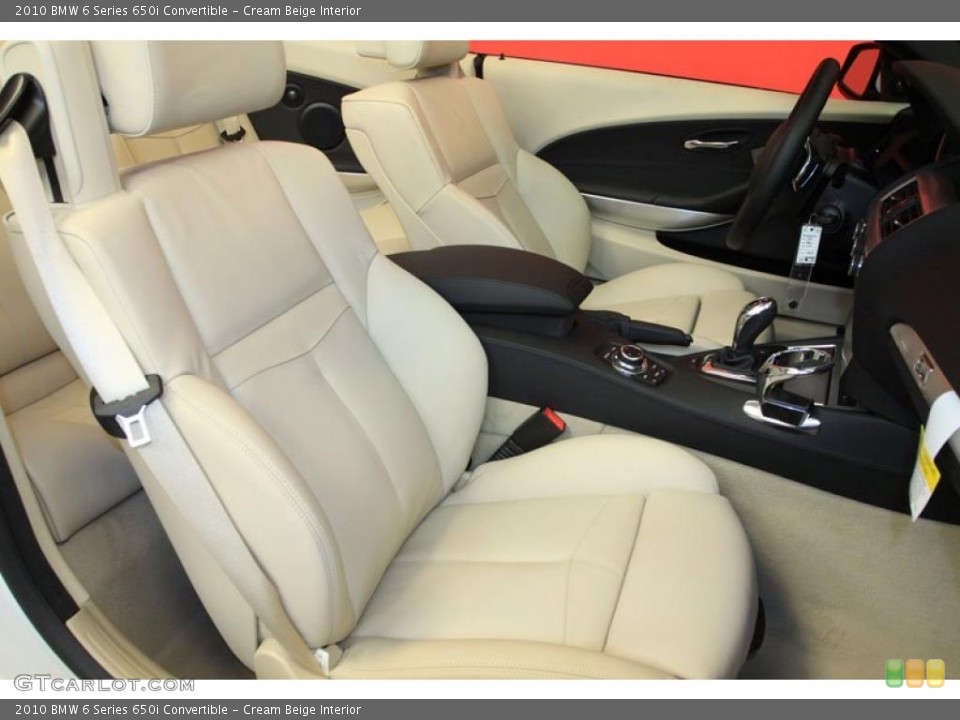 Cream Beige Interior Photo for the 2010 BMW 6 Series 650i Convertible #39473066