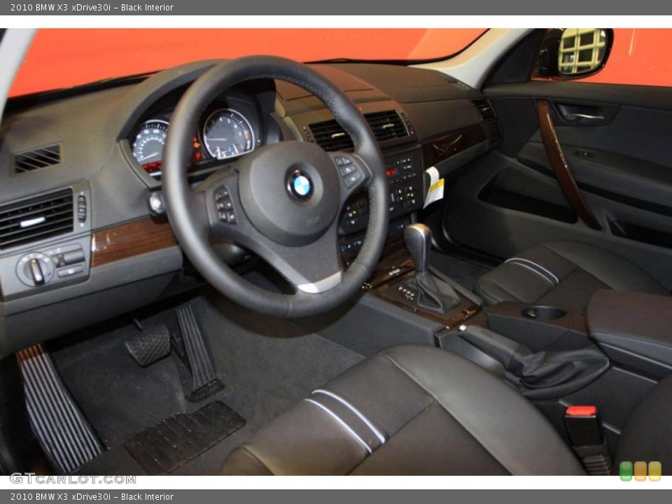 Black 2010 BMW X3 Interiors