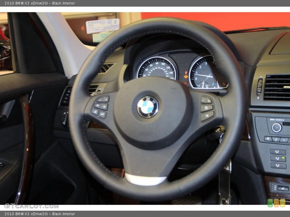 Black Interior Steering Wheel for the 2010 BMW X3 xDrive30i #39473826