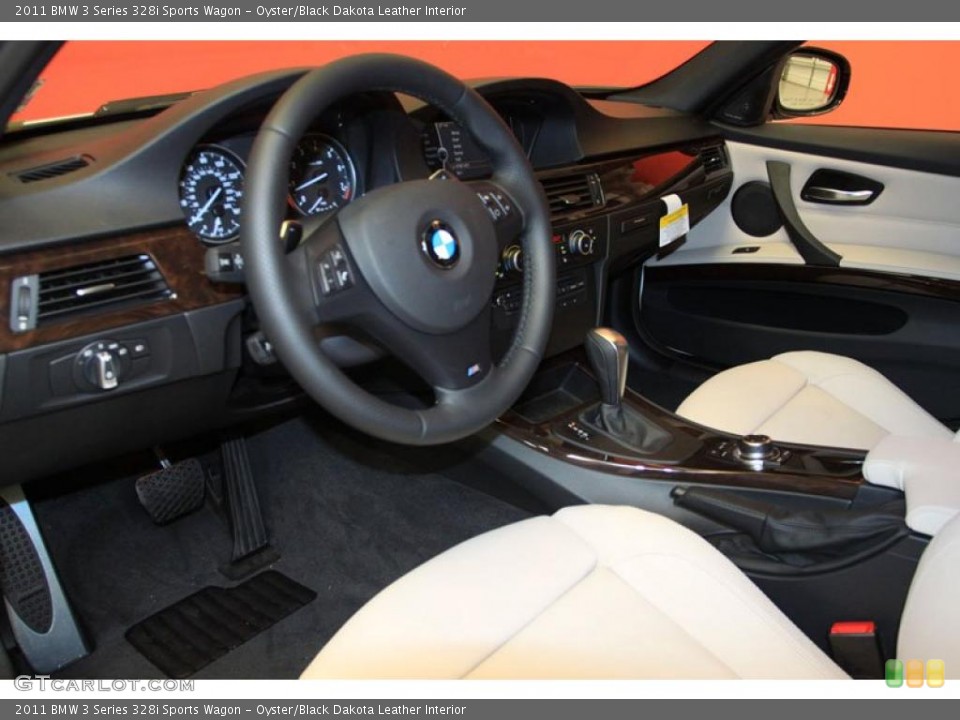 Oyster/Black Dakota Leather Interior Prime Interior for the 2011 BMW 3 Series 328i Sports Wagon #39473902