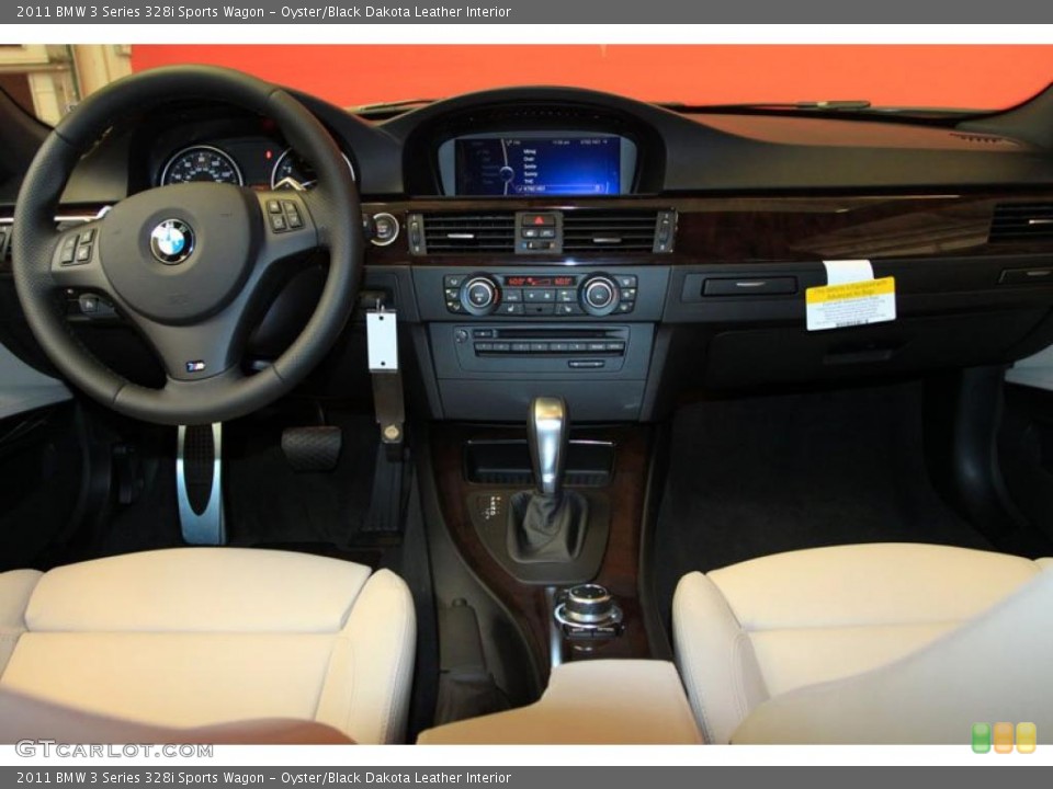Oyster/Black Dakota Leather Interior Dashboard for the 2011 BMW 3 Series 328i Sports Wagon #39473934