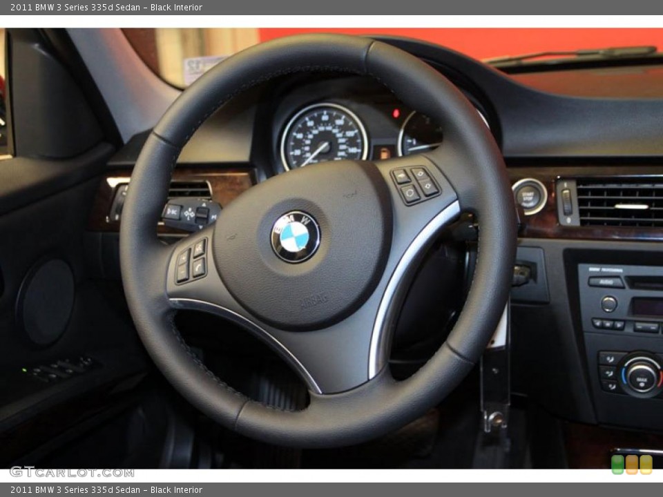 Black Interior Steering Wheel for the 2011 BMW 3 Series 335d Sedan #39474566