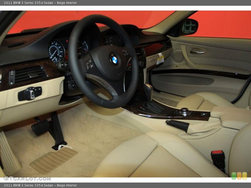 Beige Interior Prime Interior for the 2011 BMW 3 Series 335d Sedan #39475146