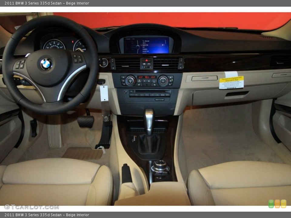Beige Interior Dashboard for the 2011 BMW 3 Series 335d Sedan #39475182