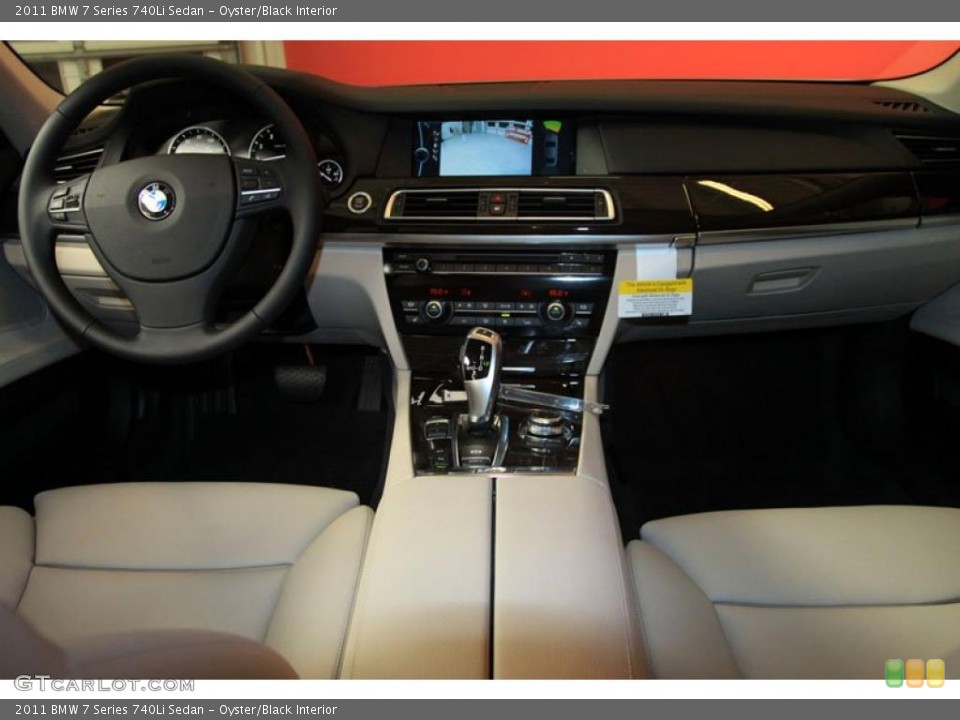 Oyster/Black Interior Dashboard for the 2011 BMW 7 Series 740Li Sedan #39477634