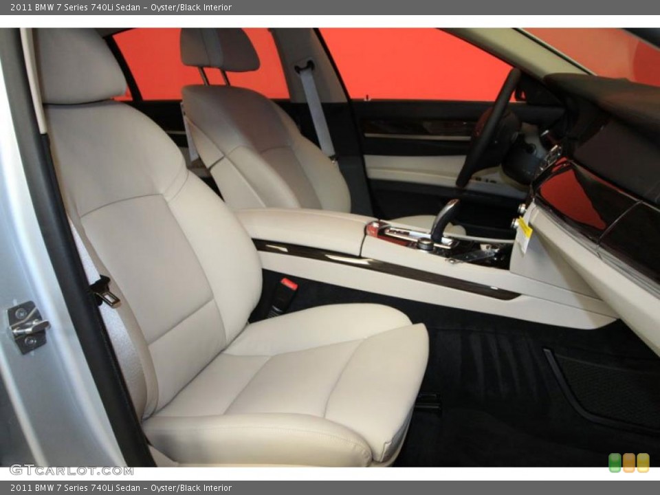 Oyster/Black Interior Photo for the 2011 BMW 7 Series 740Li Sedan #39477682
