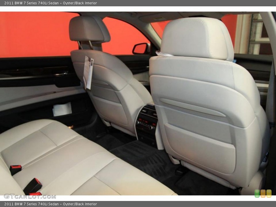 Oyster/Black Interior Photo for the 2011 BMW 7 Series 740Li Sedan #39477694