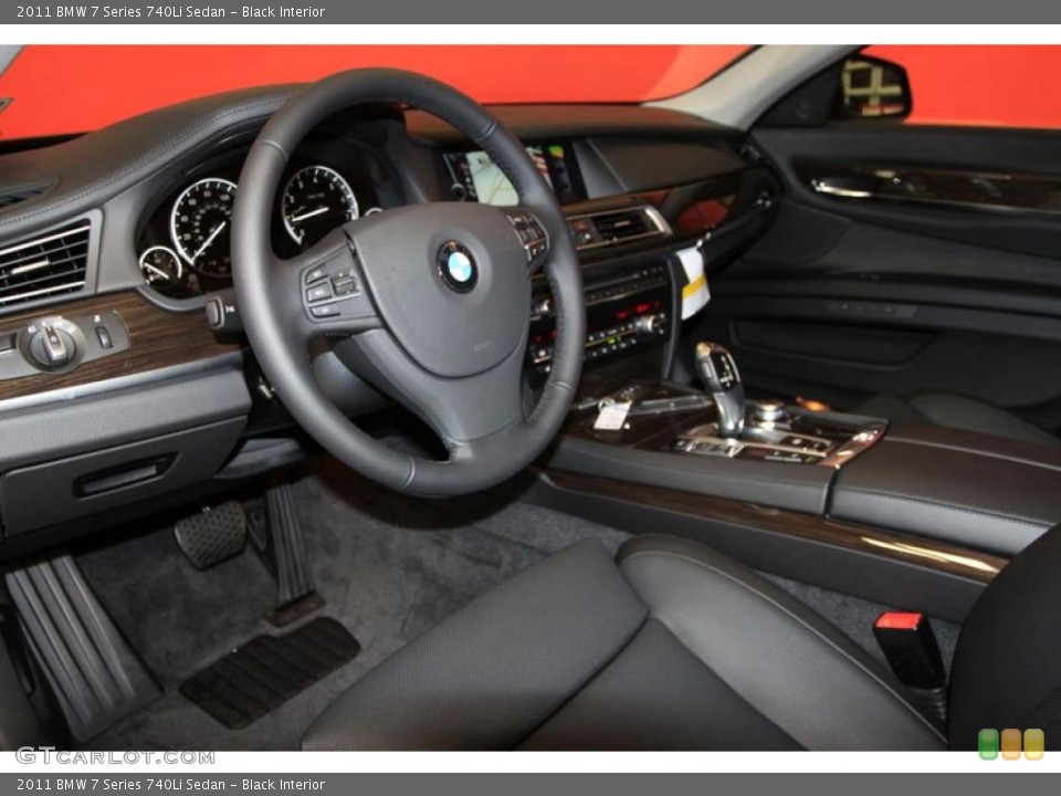 Black Interior Prime Interior for the 2011 BMW 7 Series 740Li Sedan #39477838