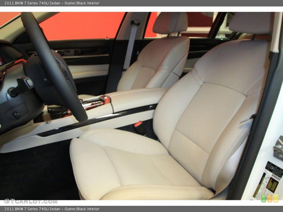 Oyster/Black Interior Photo for the 2011 BMW 7 Series 740Li Sedan #39478098