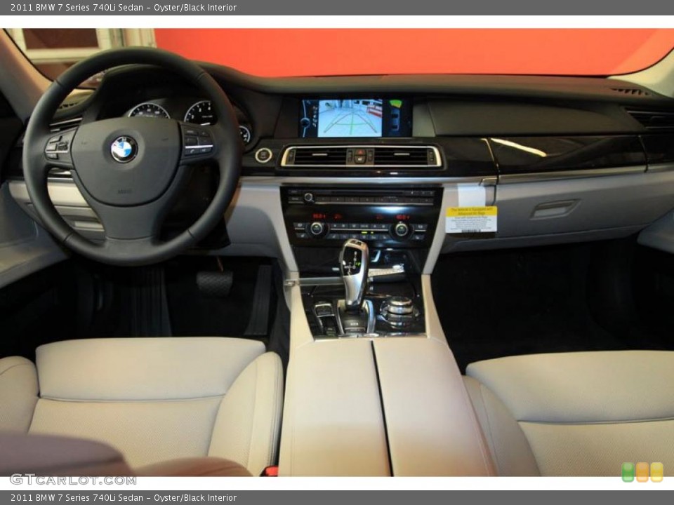 Oyster/Black Interior Dashboard for the 2011 BMW 7 Series 740Li Sedan #39478104