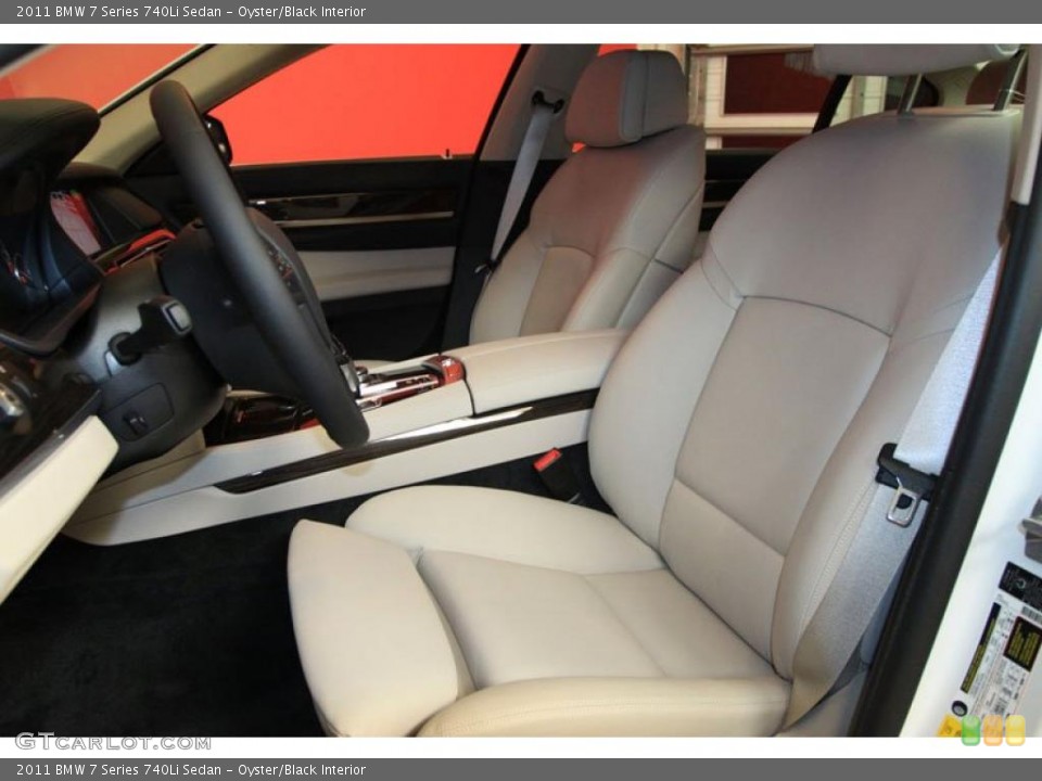 Oyster/Black Interior Photo for the 2011 BMW 7 Series 740Li Sedan #39478322