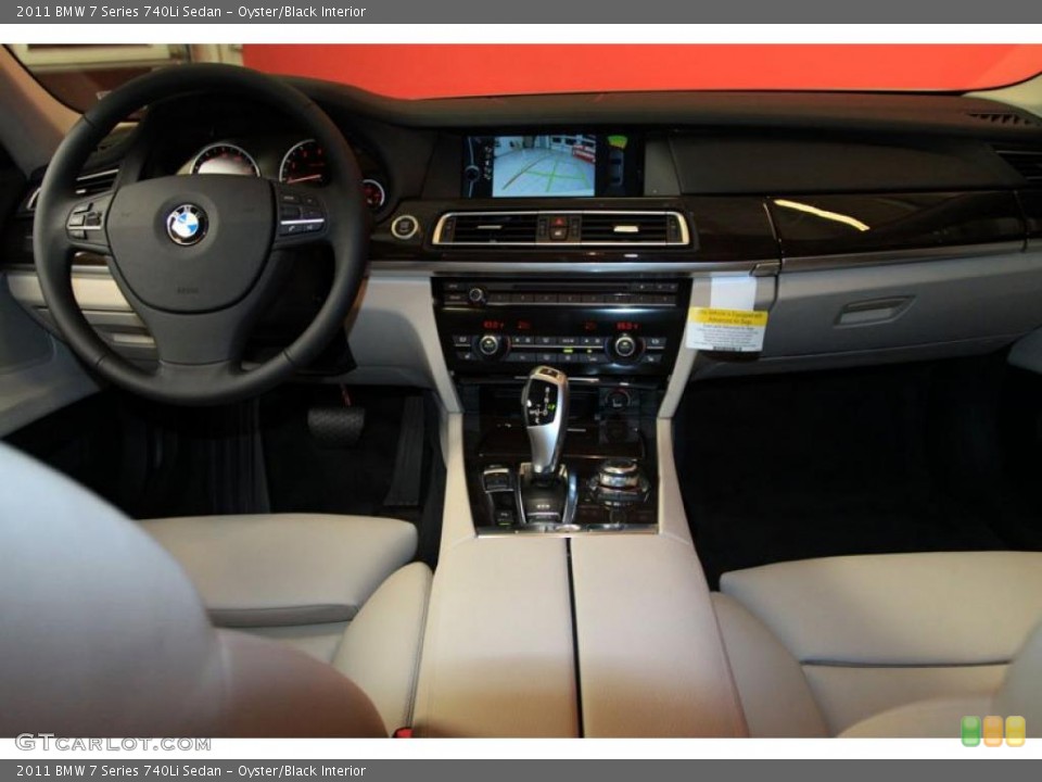 Oyster/Black Interior Dashboard for the 2011 BMW 7 Series 740Li Sedan #39478334