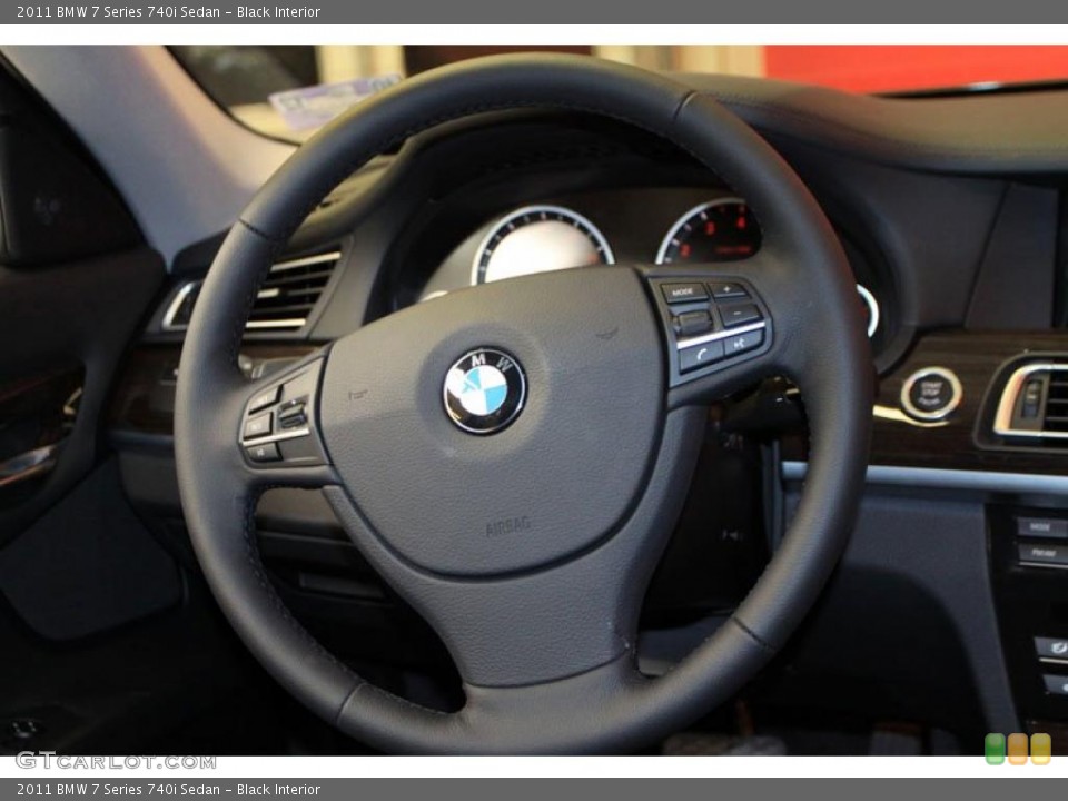 Black Interior Steering Wheel for the 2011 BMW 7 Series 740i Sedan #39479446
