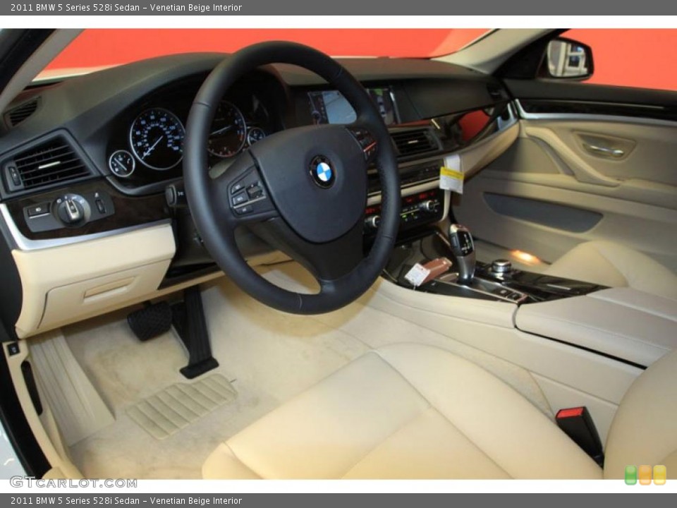 Venetian Beige Interior Prime Interior for the 2011 BMW 5 Series 528i Sedan #39479755