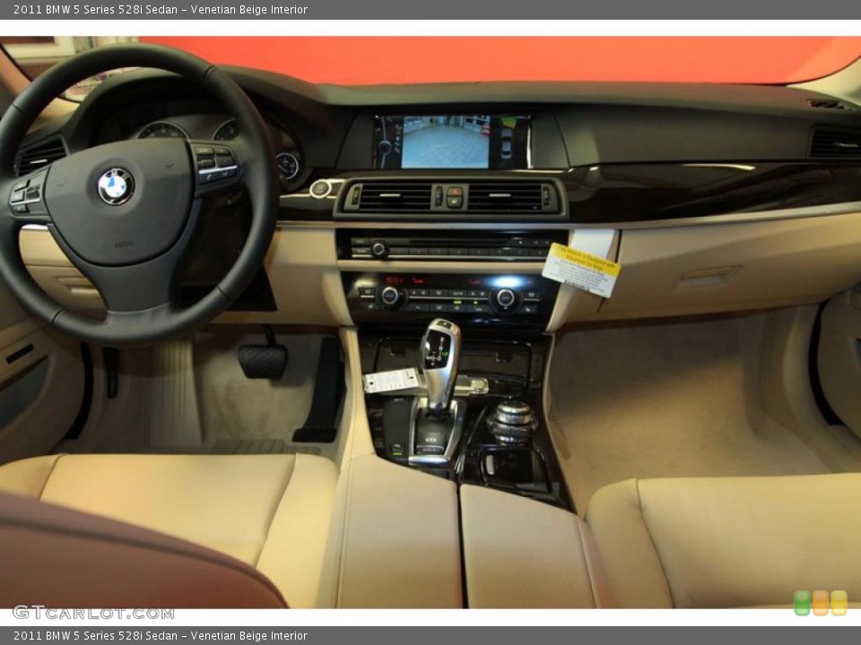 Venetian Beige Interior Dashboard for the 2011 BMW 5 Series 528i Sedan #39479786