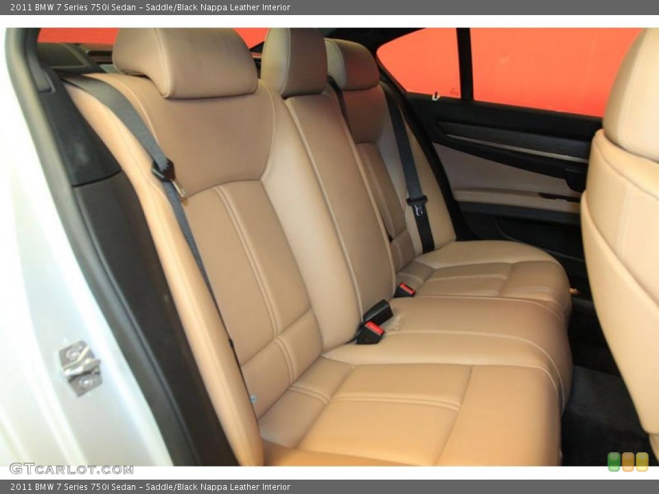 Saddle/Black Nappa Leather Interior Photo for the 2011 BMW 7 Series 750i Sedan #39480762