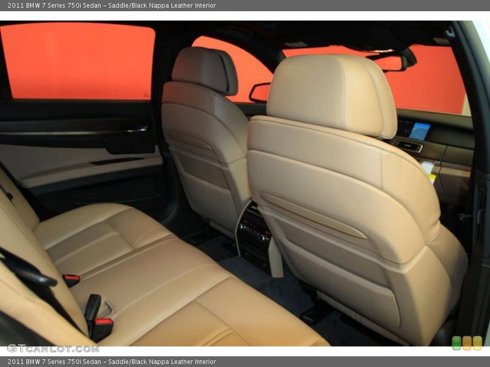 Saddle/Black Nappa Leather Interior Photo for the 2011 BMW 7 Series 750i Sedan #39480778