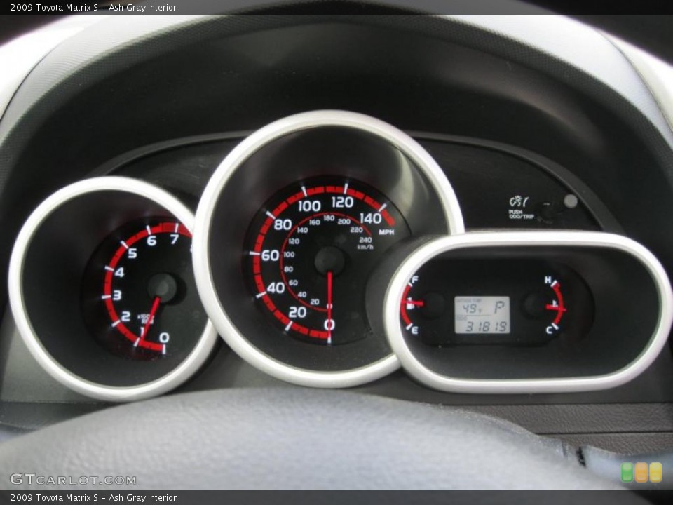 Ash Gray Interior Gauges for the 2009 Toyota Matrix S #39481346