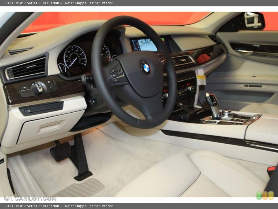 Oyster Nappa Leather Interior Prime Interior for the 2011 BMW 7 Series 750Li Sedan #39482107