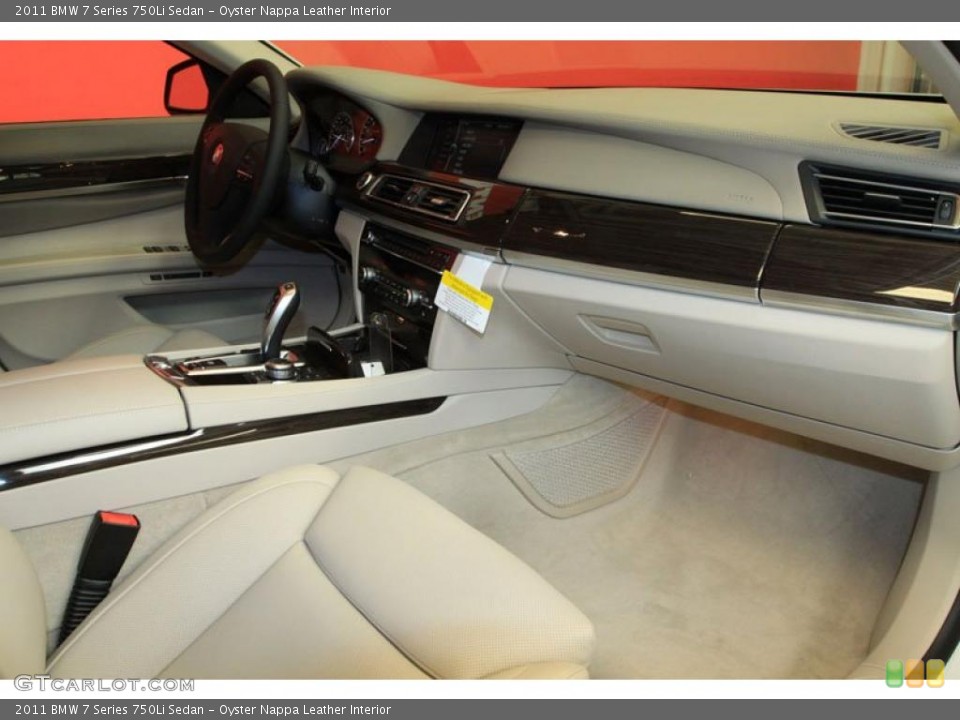 Oyster Nappa Leather Interior Dashboard for the 2011 BMW 7 Series 750Li Sedan #39482171