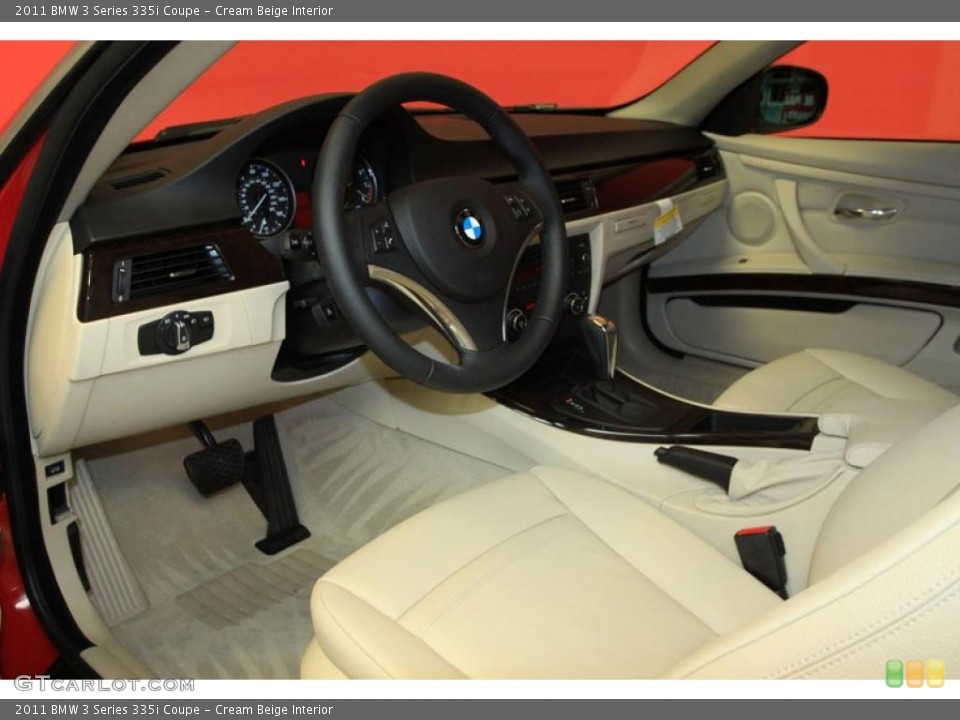 Cream Beige Interior Prime Interior for the 2011 BMW 3 Series 335i Coupe #39483541