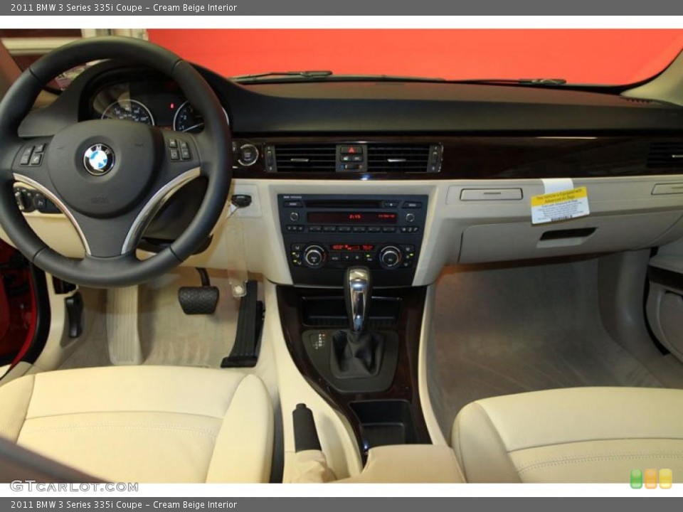 Cream Beige Interior Dashboard for the 2011 BMW 3 Series 335i Coupe #39483573