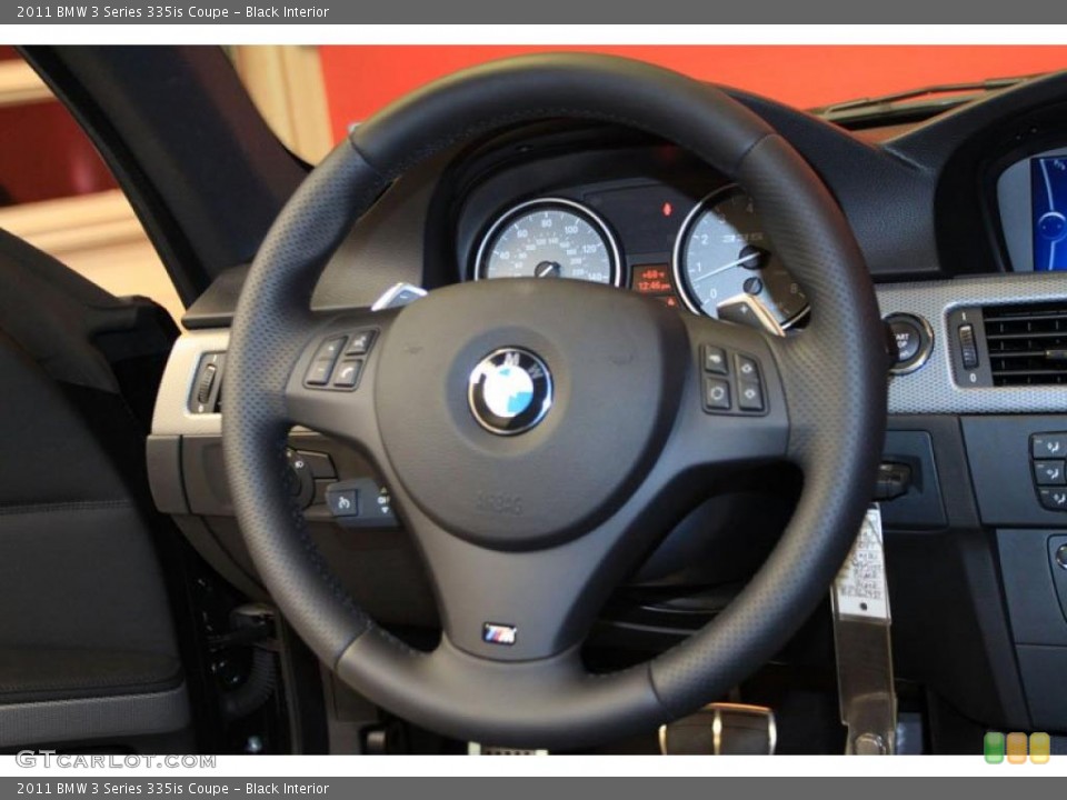 Black Interior Steering Wheel for the 2011 BMW 3 Series 335is Coupe #39484173