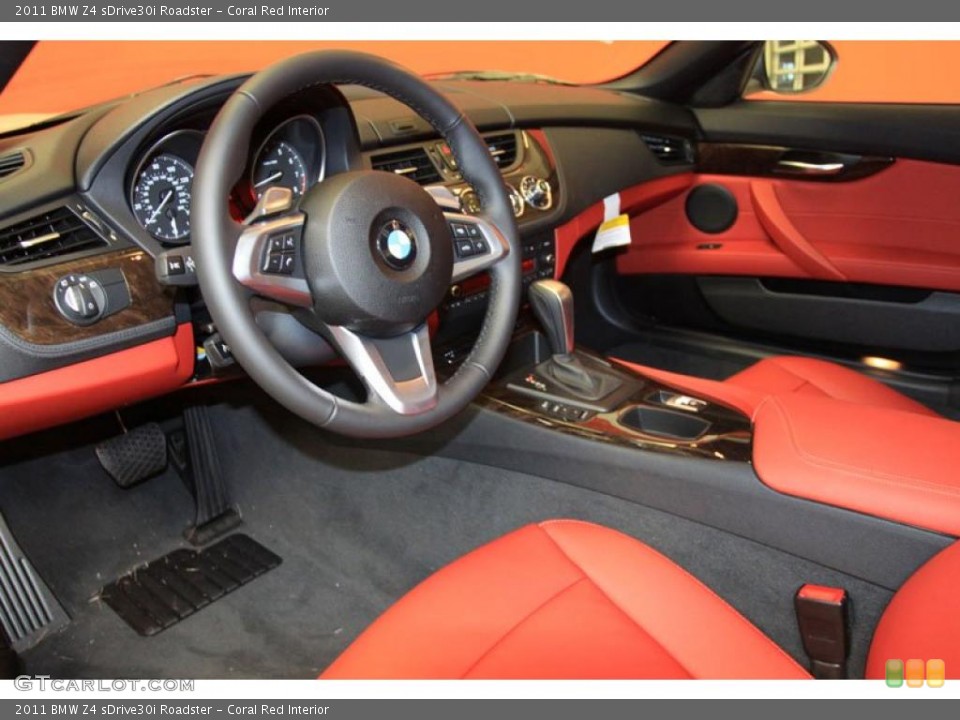 Coral Red Interior Prime Interior for the 2011 BMW Z4 sDrive30i Roadster #39484473
