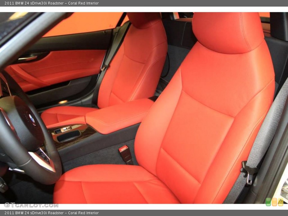 Coral Red Interior Photo for the 2011 BMW Z4 sDrive30i Roadster #39484493