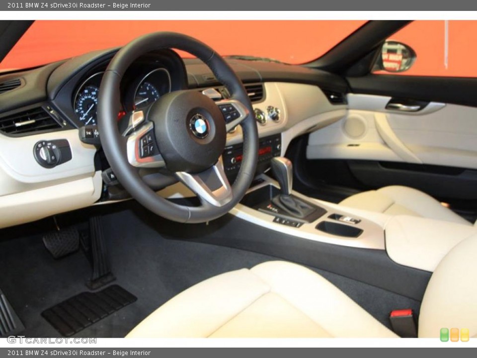 Beige Interior Prime Interior for the 2011 BMW Z4 sDrive30i Roadster #39484697